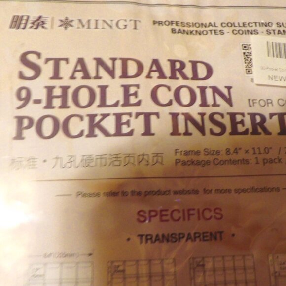 NEW in PKG - 10 PAGES of 30 POCKETS for COIN COLLECTION - Picture 2 of 4